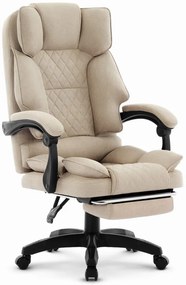 Ергономичен офис стол HC-1031 с поставка за крака - бежов