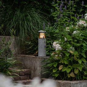 Модерна външна подова лампа гранит 40 см - Happy