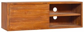 289084 vidaXL ТВ шкаф за стенен монтаж, 90x30x30 cм, тиково дърво масив