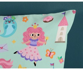 Единично памучно детско спално бельо в цвят мента 140x200 cm Fantastic – Good Morning