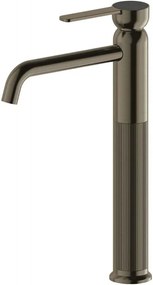 Смесител за умивалник висок с клапан Clic-Clac Lumiere Vicario-черен-матиран