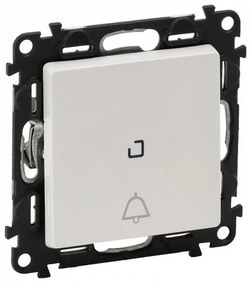 Legrand 752116 Девиаторен бутон с подсветка и символ звънец 6A/250V, без рамка Valena life Бяло - 752116