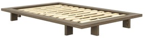 Кафяво единично легло от масивен бор с включена подматрачна рамка 120x200 cm Japan – Karup Design