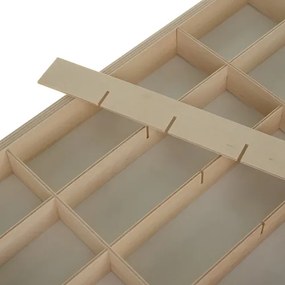 Дървен рафт за кукли или коли - 54 отделения