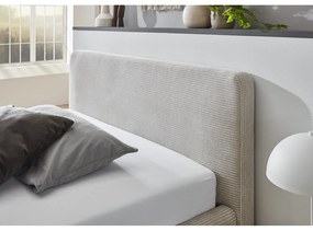 Бежово единично легло 120x200 cm тапицирано без ламелно дъно Mattis – Meise Möbel