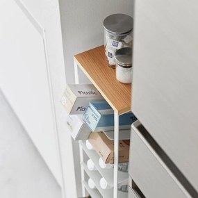 Бял метален стелаж за вино брой бутилки 16 20x88,5x19 cm Tower – YAMAZAKI