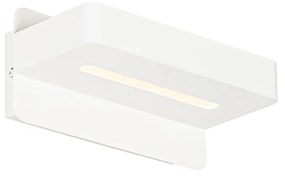 Модерна стенна лампа бяла с LED с USB и превключвател - Ted