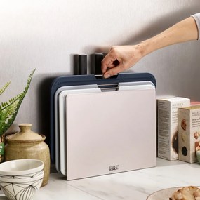 Комплект от 3 дъски за рязане и ножове с поставка Nest Plus - Joseph Joseph