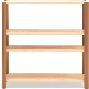 Стелаж от декор от дъб в тухлен цвят/в светло естествен цвят 126x128x43 cm Bona – Teulat