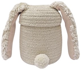 Кремава текстилна детска кошница за играчки ø 15x15 cm Mini Rita the Rabbit – Lorena Canals