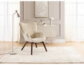 Бежов фотьойл с табуретка от рипсено кадифе Niko – Ropez