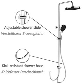 Душ комплект от неръждаема стомана в блестящо сребро 120 см Soft Water - Wenko