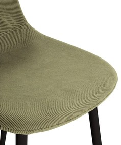 Зелени тапицирани трапезни столове в комплект 4 бр. Minka – Marckeric