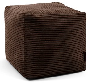 Тъмнокафяв пуф от рипсено кадифе Up! MooG – SLOWDOWN