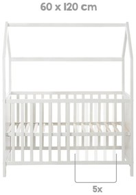 Бяло детско легло 60x120 cm - Roba