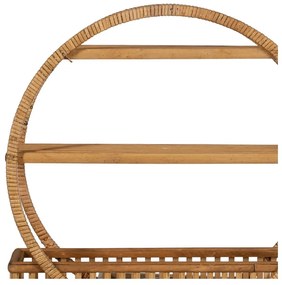 Ратанов стенен рафт на няколко нива в естествен цвят 45,5 cm – Ixia