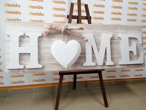 Картина на платно – С надпис Home във винтидж вариант