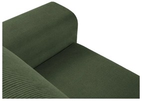 Разтегателен диван от зелен велур , ляв ъгъл Moghan - Micadoni Home