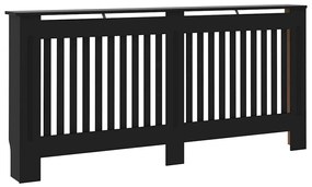 288180 vidaXL Параван за радиатор, черен, 172x19x81,5 см, МДФ