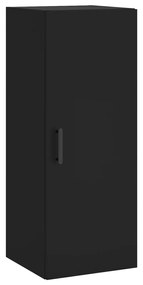 828861 vidaXL Стенен шкаф черен 34,5x34x90 см