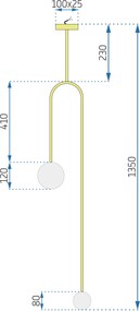 Лампа Gold APP964-2CP