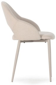 Бежови тапицирани трапезни столове в комплект 2 бр. Lia – Marckeric