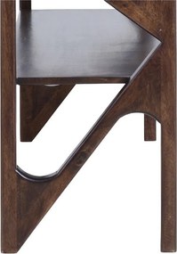 Конзолна маса със стъклен плот в тъмно естествен цвят 41x119 cm Yuki – Light &amp; Living