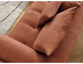 Теракотен шенилов ъглов диван (десен ъгъл/L форма) Whesley – Bobochic Paris