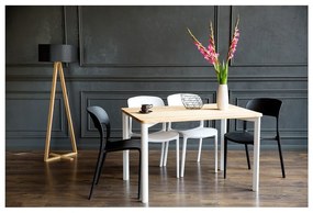 Бяла маса за хранене със заоблени крака TRIVENTI, 120 x 80 cm Triventi - Ragaba