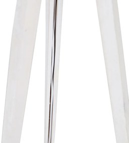 Подова лампа триножник бяла с текстилен абажур тъмнозелен 50 см - Tripod Classic