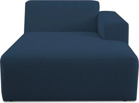 Тъмносин модулен диван от букле (десен ъгъл) Roxy – Scandic