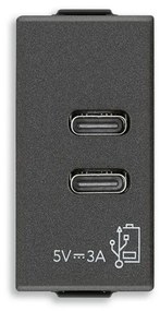 VIMAR 09292.CC.CM C+C-USB захранване 5V 3A 1M карбон мат  NEVE UP