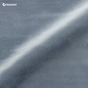 Светлосиньо двойно тапицирано легло с място за съхранение и включена подматрачна рамка 180x200 cm Hauke – Makamii