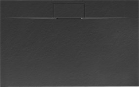 Корито за душ кабина Rea Bazalt long Black 80x100