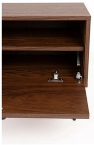 Кафява маса за телевизор от декор от орех 120x50x40 cm Stripes – White Label