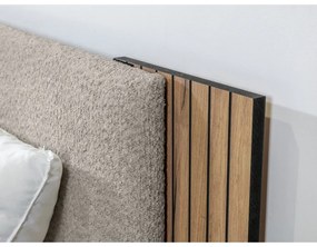 Светлосиво двойно легло с включена подматрачна рамка 140x190 cm Lior – Bobochic Paris