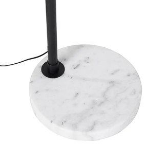 Модерна дъгова лампа черна с бяла регулируема - XXL