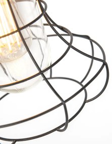 Рустикална висяща лампа за външен монтаж черна - Moreno