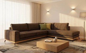 Ъглов диван Fredrik-Brown Dark-Right