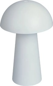 Rabalux Mireo, вътрешна настолна лампа тип „гъба“ от бяла пластмаса, 1,5W, с абажур: 60, без абажур: 150, 3000, В20см, Д12с