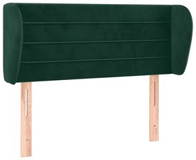 3117317 vidaXL Горна табла за легло с уши, тъмнозелена, 83x23x78/88 см, кадифе