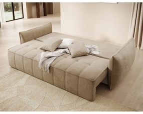 Светлокафяв кадифен сгъваем/с място за съхранение диван 242 cm Weltton – ELTAP