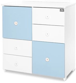 LORELLI Classic Шкаф с повивалник БЯЛО/ BABY BLUE