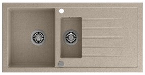 Sapho - Кухненска мивка 100x50 cm гранит/бежова