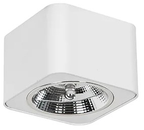 Модерен повърхностно монтиран прожектор бял квадратен GU10 111mm - Boxer