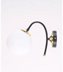 Черно-бяла стенна лампа ø 15 cm Yoyo - Squid Lighting