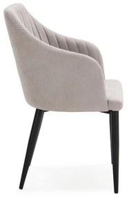 Светлосиви тапицирани трапезни столове в комплект 2 бр. Nadi – Marckeric