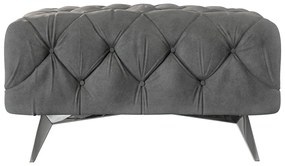 Сива кадифена табуретка Chelsea – Ropez