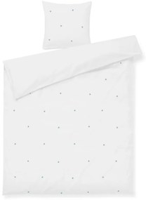 Бяло единично спално бельо от памук перкал 140x200 cm Daisy – JUNA