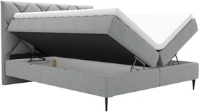 Облечено легло Letra-Тъмно сиво-140 x 200